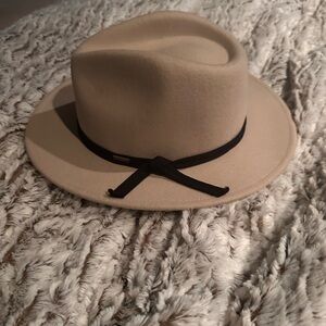 Brixton Tan Fedora with Black Ribbon